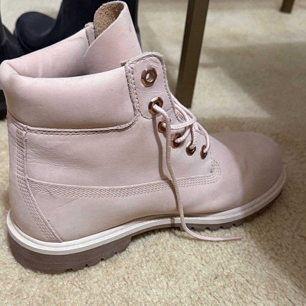 Women's Pink Lace-Up Boots